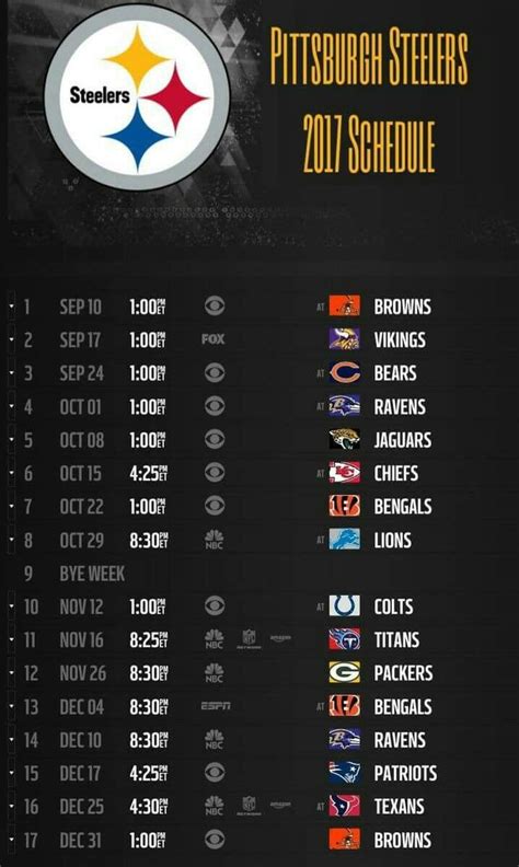 steelers schedule 2023 standings